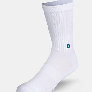 Ethika Men's Large (9 - 12) Crew Socks - White/Ethika Logo - Blue - SEALED
